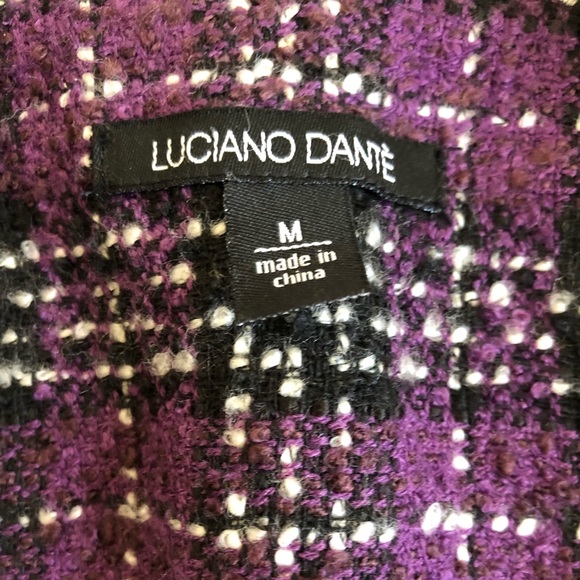 Purple, black and white checkered blazer jacket - Picture 5 of 9